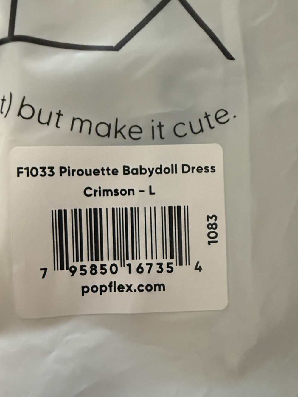 NEW Popflex Pirouette Babydoll Dress - Crimson - Picture 12 of 12